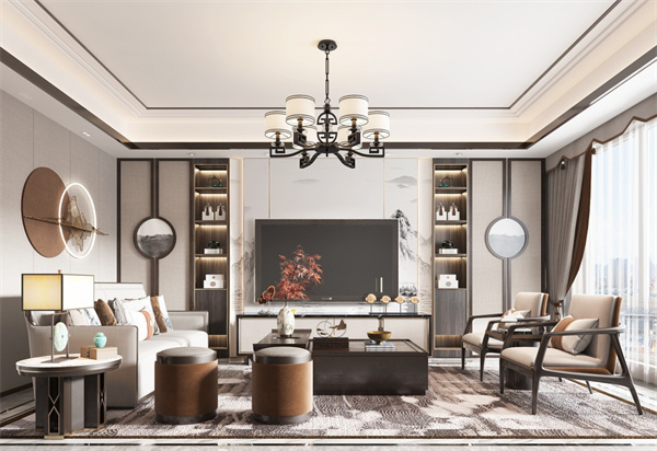 新中式客廳裝修案例