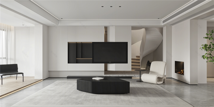 洛陽(yáng)室內(nèi)裝修設(shè)計(jì)公司,極簡(jiǎn)風(fēng)客廳裝修案例